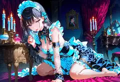 青いメイドの魅惑的な夜