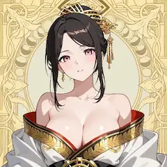 黄金の装飾に包まれた黒髪の麗人