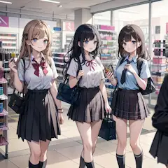 コスメショップで買い物