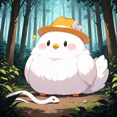 蛇に睨まれた（？）雀