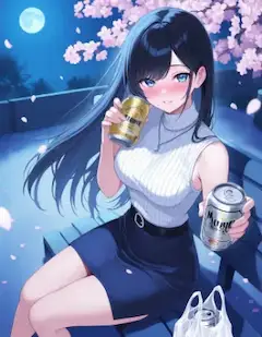 桜舞う夜の秘密の乾杯