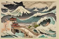江戸前日本橋から拝む富士山