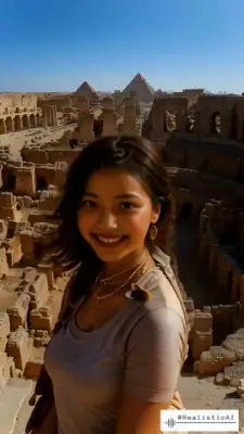 エジプトの観光名所をAI美女と巡る：世界旅行での夢のような体験