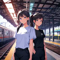 駅で見かけた女の子