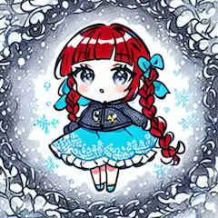 今日のテーマが雪だったので制作しました。