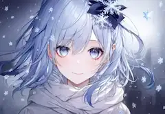 青髪女子