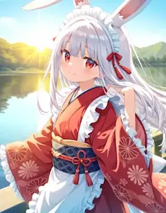 自慢の髪をかき上げるのだぁ～♪