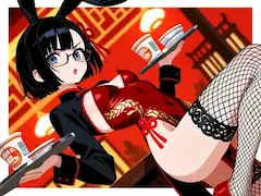 中華の夜を彩るバニーの華麗なる一瞬