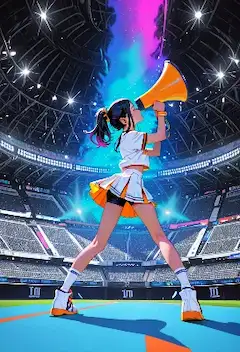 宇宙スタジアムの熱き叫び