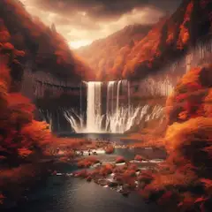 紅葉の滝