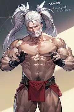 肉体：ツインテールのジジィ