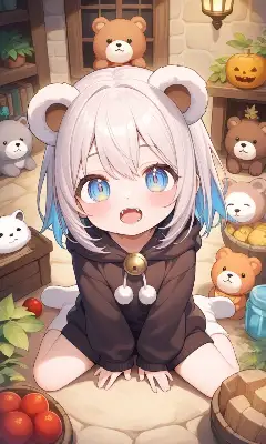 牙を剥く獰猛な熊