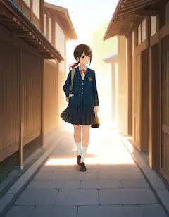 walking in afternoon