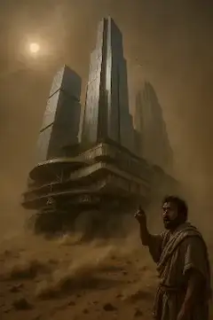 砂嵐の中の幻想都市