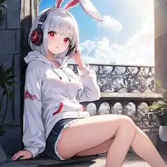 うさ耳ヘッドフォン