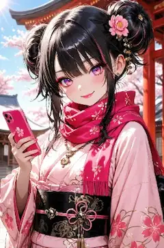 和柄っぽいマフラー