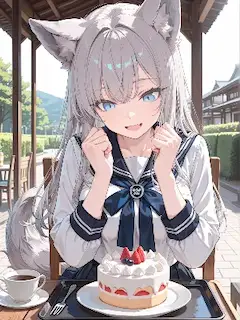 狼少女の甘い休日ティータイム