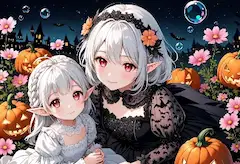 白銀エルフのハロウィン