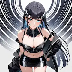 漆黒のクールビューティ