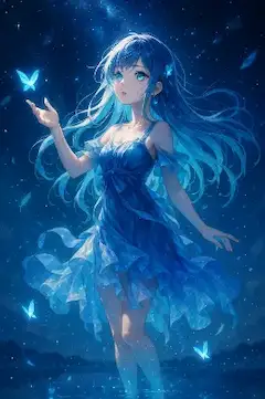 星空に舞う青い蝶の約束