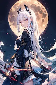 白い月明かり