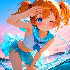 セーラー服とツインテ少女