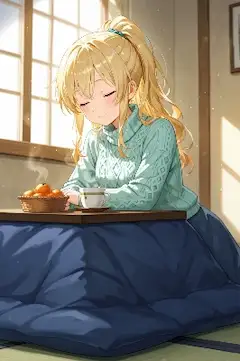 朝陽に微笑む少女の穏やかなひと時