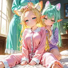 8枚）寝ぼけた妹をいい子いい子