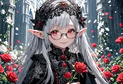 黒薔薇の庭で囁く銀髪の秘密