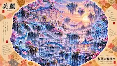水のヴェールに包まれた桜の王国