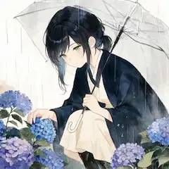 紫陽花に包まれる