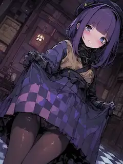 嫌な顔をしながらおパンツを見せてくれる袴娘
