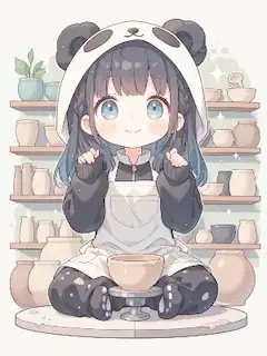 ろくろ回しパンダ娘