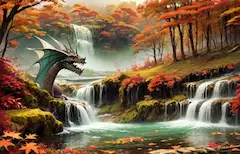 龍の滝と紅葉