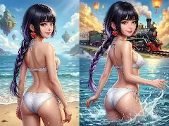 白いビキニの美咲さん