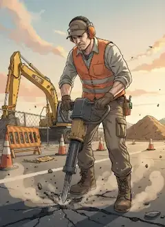 大地を穿つ夕陽の建設者