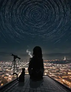 紹介プロンプト star trail