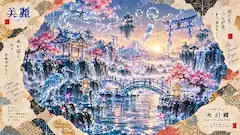 水幻郷に舞う青鷺の祈り