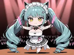 ちびキャラメイドプリバティに踊ってもらいました
