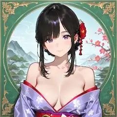 桜舞う美女の微笑み
