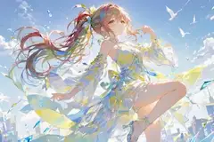 祝福の風に舞う虹色
