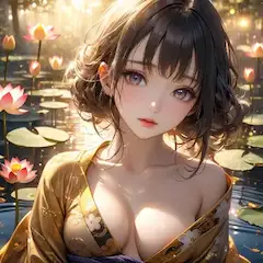 蓮池の幻想美人