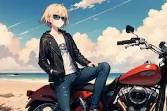 バイクと海は優勝案件