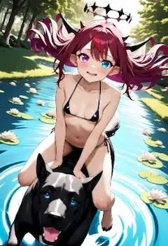 [動画]犬に乗る IRySちゃん