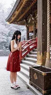 【試作】寒がる女性