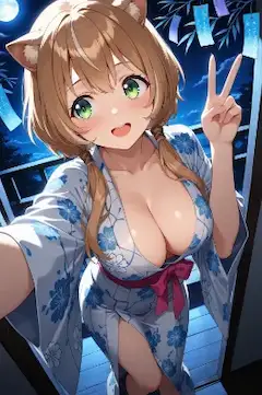 七夕　リスちゃん
