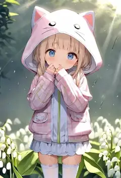 チェック柄レインコート