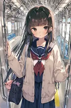 電車内の女子高生