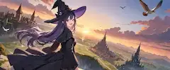 夕焼けと魔女