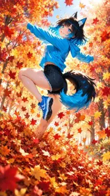 🐺 凍りついた瞬間 〜うおおお！……って、なんで止まってんだ！？〜🍂🐺